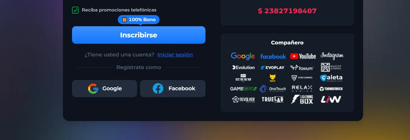Mexlucky iniciar sesión por Google y Facebook Mexlucky iniciar sesión por Google y Facebook.
